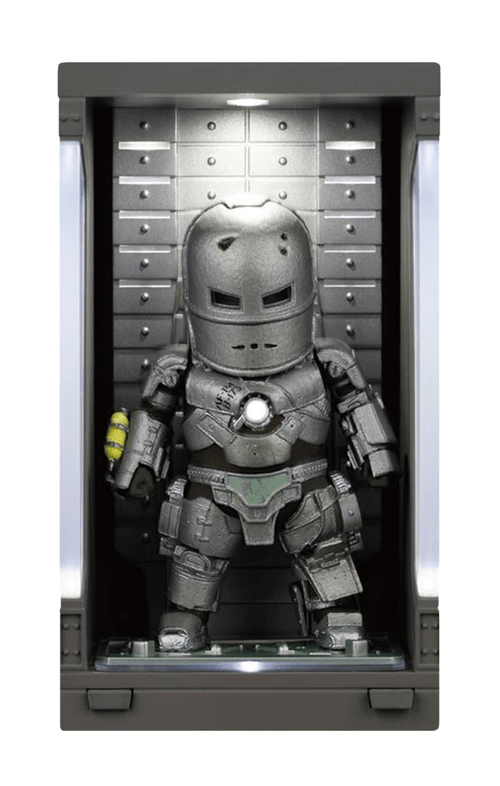 Estátua Iron Man MK 1 with Hall of Armor - Iron Man 3 - Mini Egg Attack - Beast Kingdom