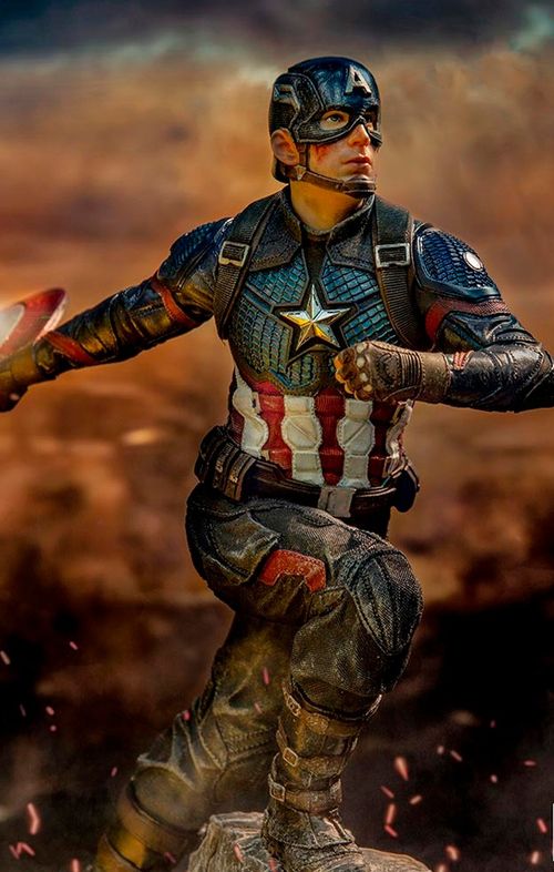 Estátua Captain America Deluxe  - Avengers: End Game - Art Scale 1/10 - Iron Studios