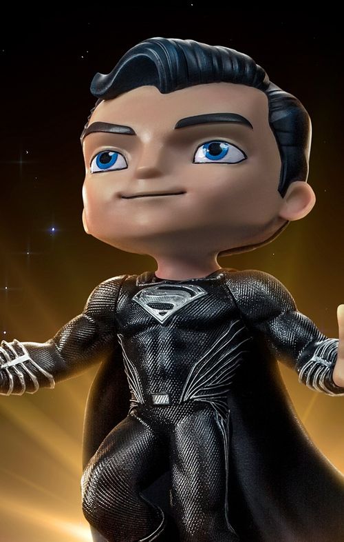 Estátua Superman Black  - Zack Snyder's Justice League - MiniCo - Iron Studios