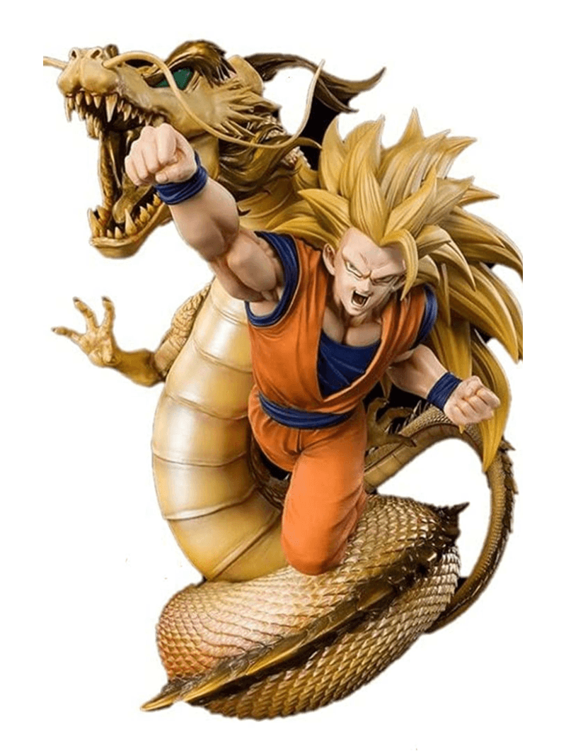 Estátua Goku Super Saiyan 3 Wrath of the Dragon Shenlong Verde