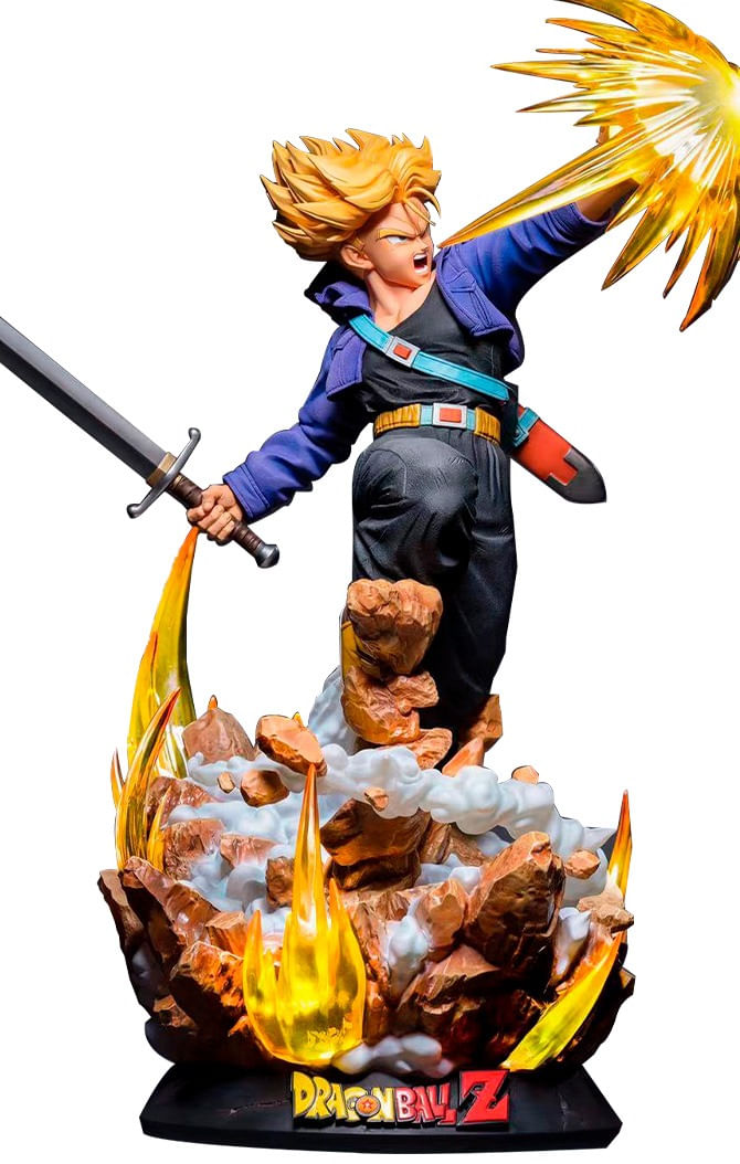 Figura Action Dragon Ball Z com Cabeça Substituição, Trunks do Futuro  Guerreiro, Brinquedos Estátua de Mesa