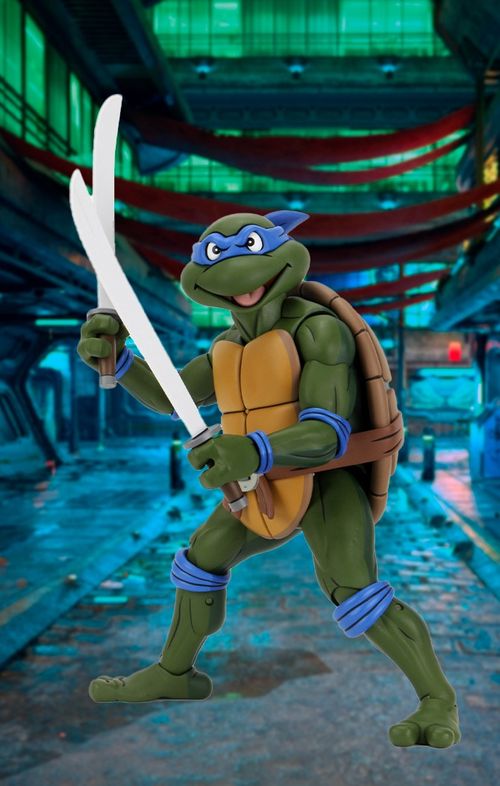 Figura Leonardo - Teenage Mutant Ninja Turtles (Cartoon) - Giant-Size 1/4 Scale - Neca