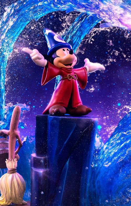 Estátua Mickey Deluxe - Disney 100th - Fantasia - Art Scale 1/10 - Iron Studios