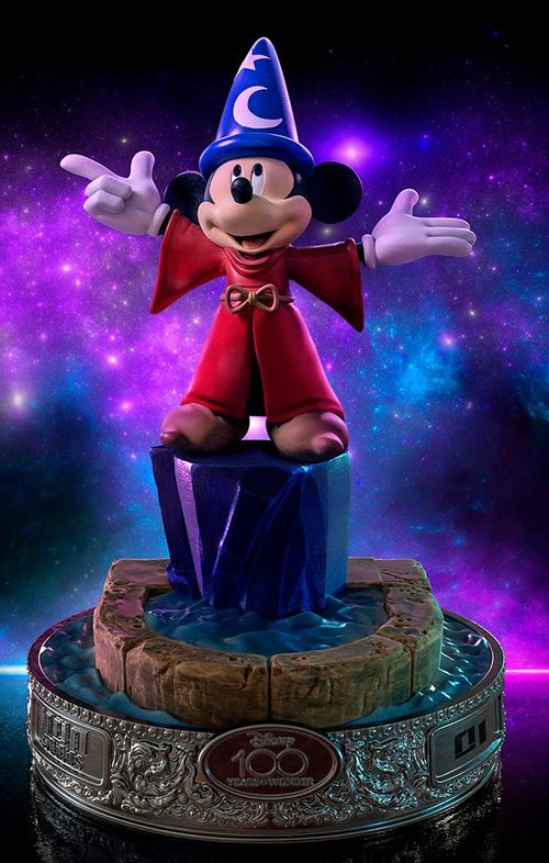 Estátua Mickey 100 Years - Disney 100th - Fantasia - Art Scale 1/10 - Iron Studios