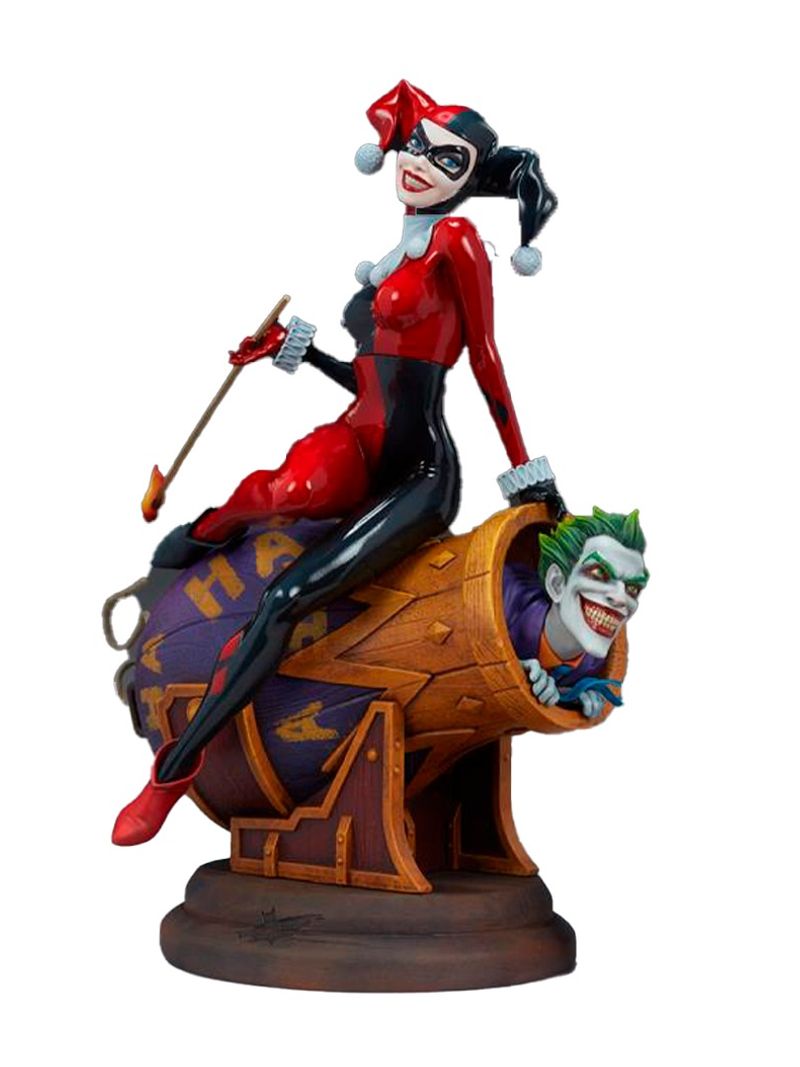 Estátua Diorama Arlequina Harley Quinn e Coringa Joker DC Comics