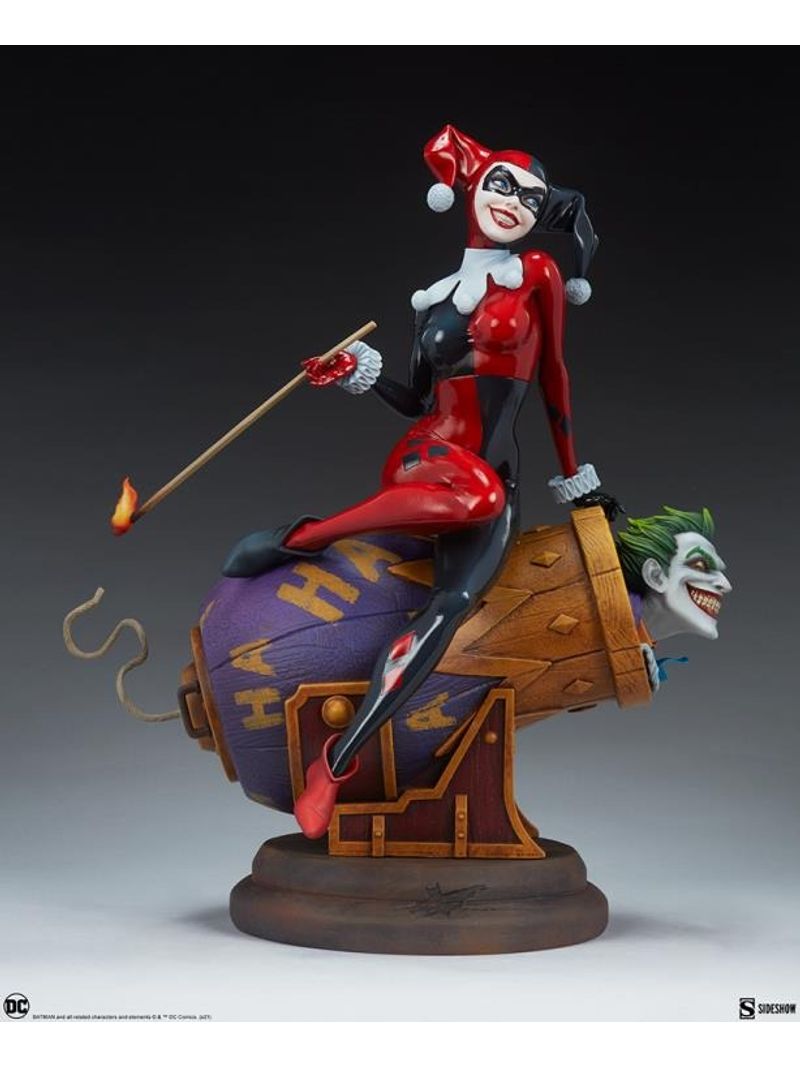 Estátua Diorama Arlequina Harley Quinn e Coringa Joker DC Comics