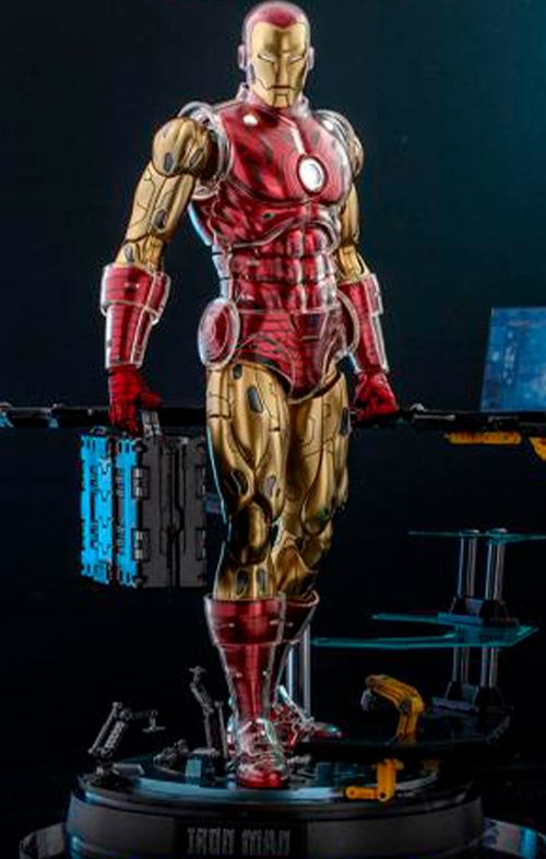 Figura Iron Man Diecast Origins Deluxe - Marvel - Sixth Scale - Hot Toys