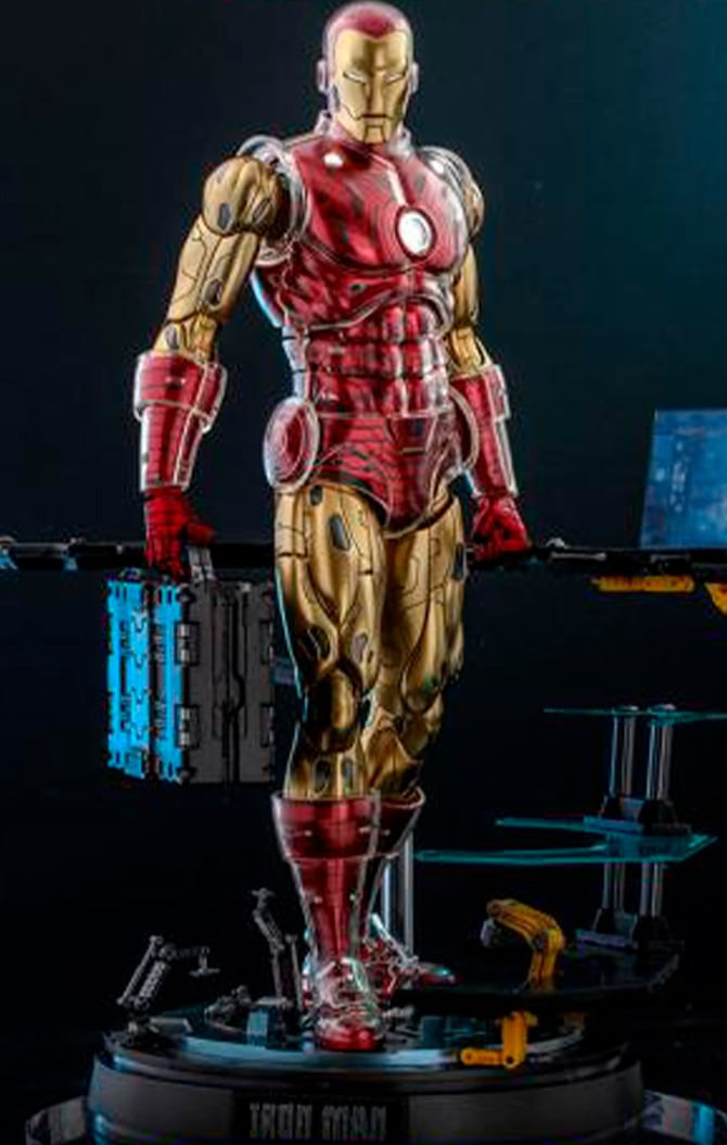 Figura Iron Man Diecast Origins Deluxe Marvel Sixth Scale Hot Toys