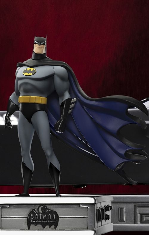 Estátua Batman e Batmóvel Deluxe - Batman Animated Series - Art Scale 1/10 - Iron Studios