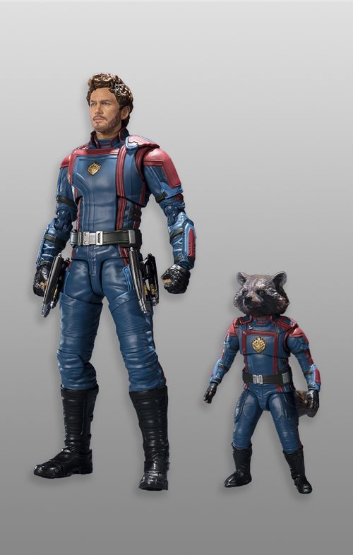 Figura Senhor das Estrelas e Rocket Raccoon - Guardiões da Galaxia vol 3 - SH Figuarts - Bandai