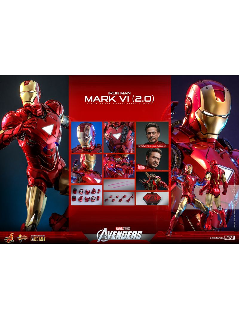 Figura Iron Man Mark VI 2.0 - Marvel - Sixth Scale - Hot Figura Iron Man Mark VI 2.0 - Marvel - Sixth Scale - Hot